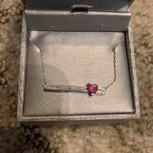 Ruby Bar Necklace